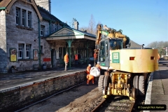 2022-01-13 Corfe Castle station track renewal DAY 4. (98) 098