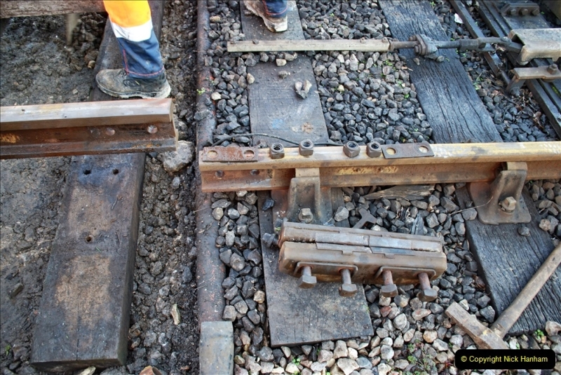 2022-01-14 Corfe Castle station track renewal DAY 5. (155)  Track gang of years past. 155