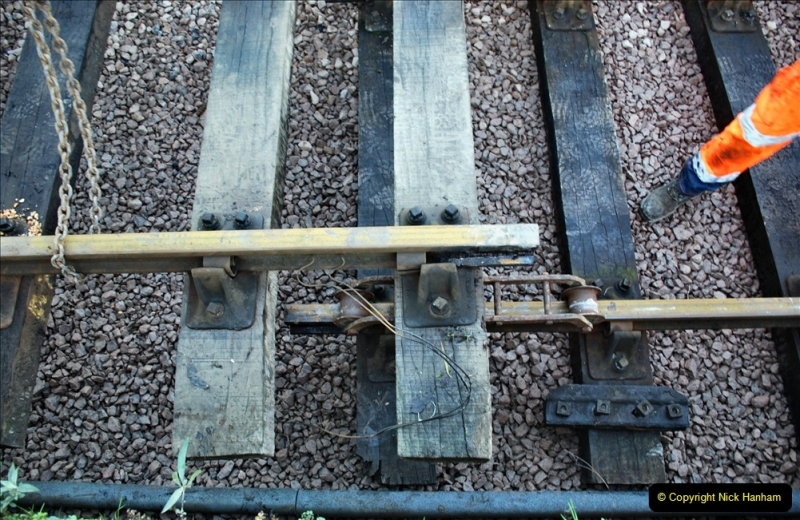 2022-01-14 Corfe Castle station track renewal DAY 5. (241)  Track gang of years past. 241