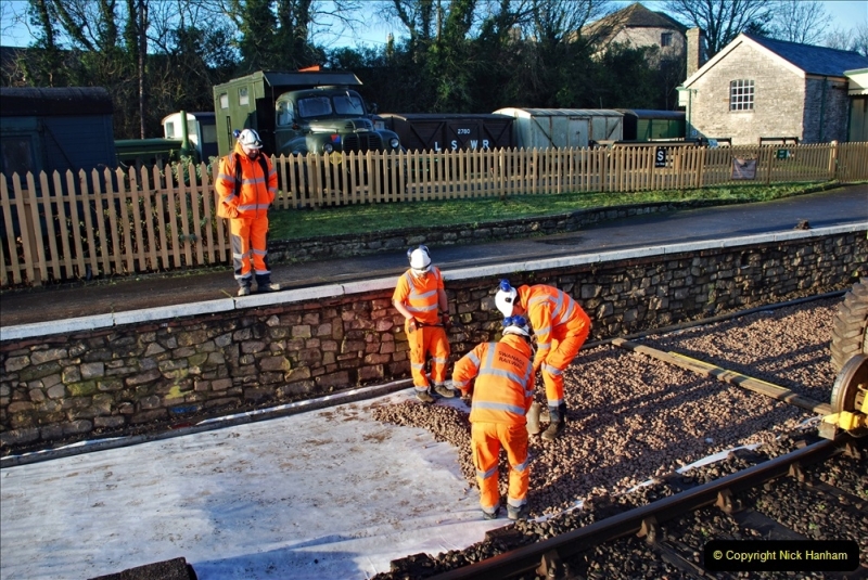 2022-01-14 Corfe Castle station track renewal DAY 5. (29)  Track gang of years past. 029