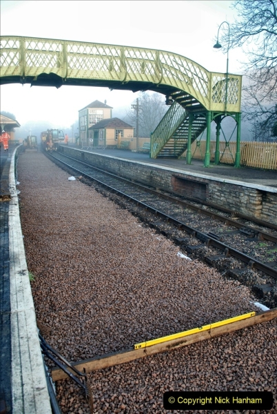 2022-01-14 Corfe Castle station track renewal DAY 5. (9)  Track gang of years past. 009