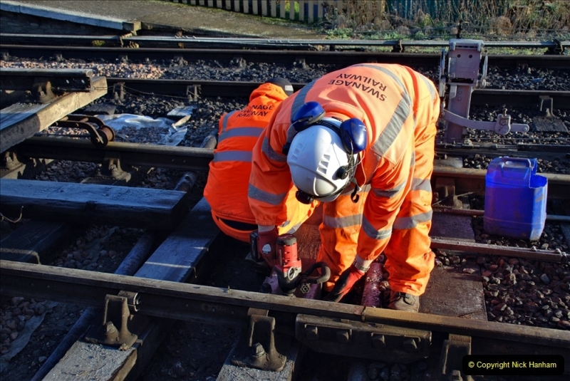 2022-01-17 Corfe Castle station track renewal DAY 6. (32) 032