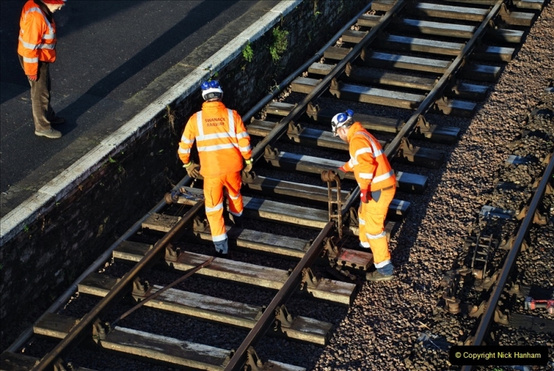 2022-01-17 Corfe Castle station track renewal DAY 6. (49) 049