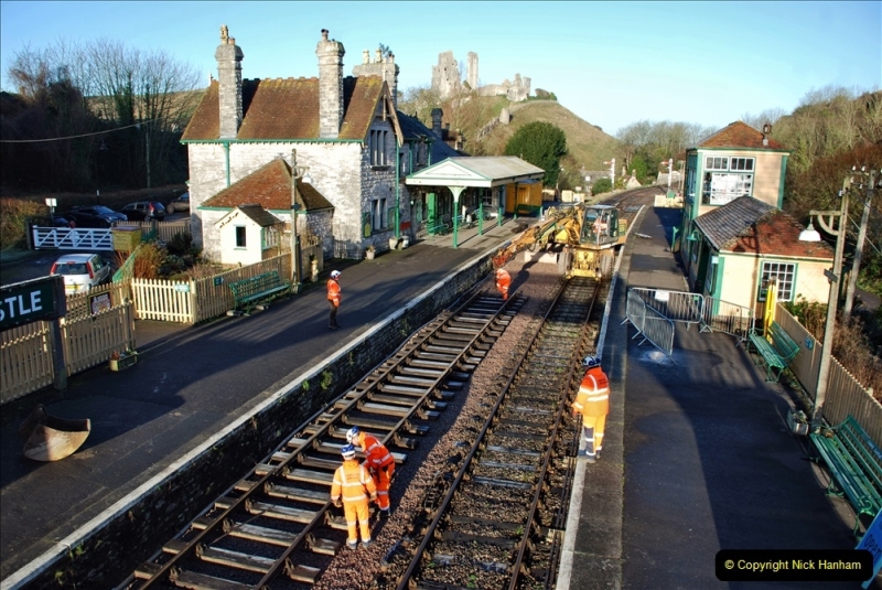 2022-01-17 Corfe Castle station track renewal DAY 6. (51) 051