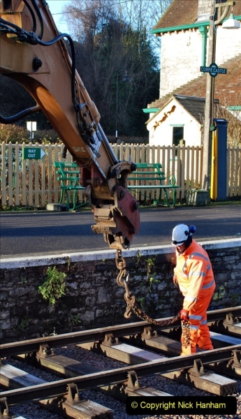 2022-01-17 Corfe Castle station track renewal DAY 6. (54) 054