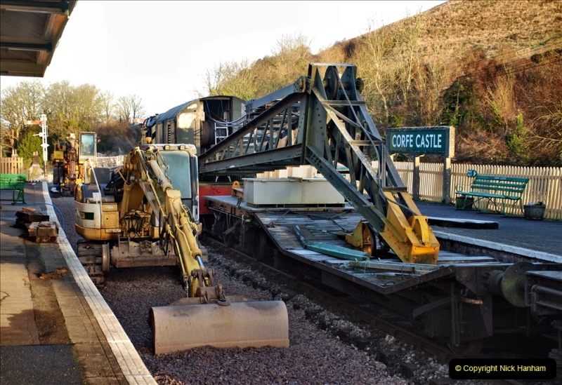 2022-01-17 Corfe Castle station track renewal DAY 6. (9) 009