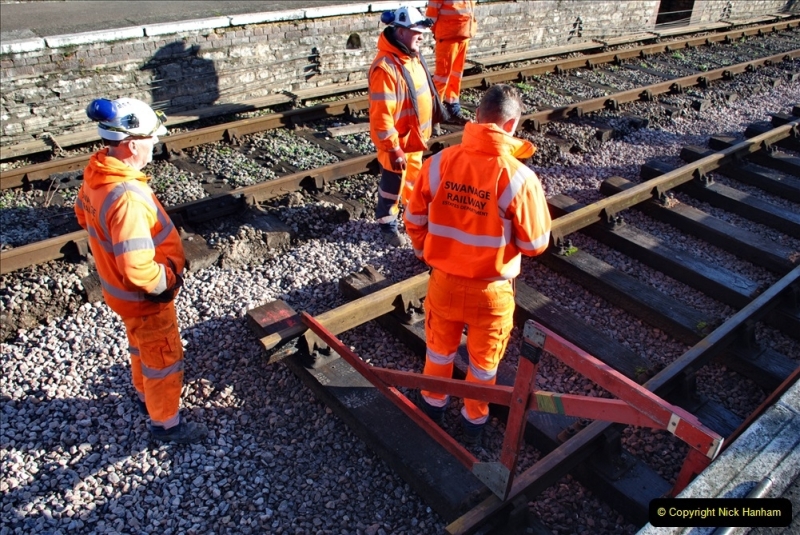 2022-01-17 Corfe Castle station track renewal DAY 6. (90) 090