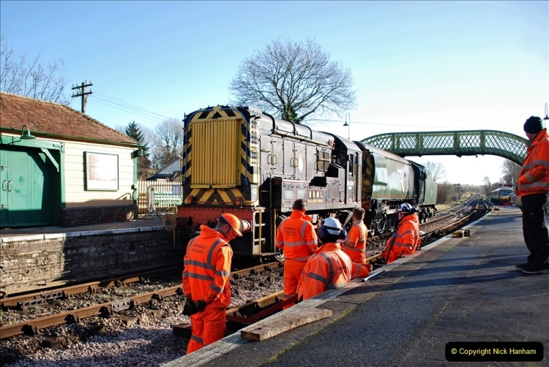 2022-01-17 Corfe Castle station track renewal DAY 6. (93) 093