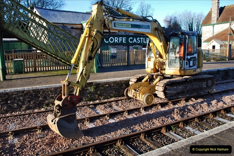 2022-01-21 Corfe Castle station track renewal DAY 10 final day. (30) 029