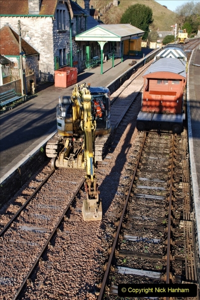 2022-01-21 Corfe Castle station track renewal DAY 10 final day. (51) 050