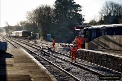 2022-01-21 Corfe Castle station track renewal DAY 10 final day. (21) 021