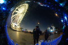 2019-12-09 Bournemouth Christmas Lights. (112) Your Host & Wife on reflection. 112
