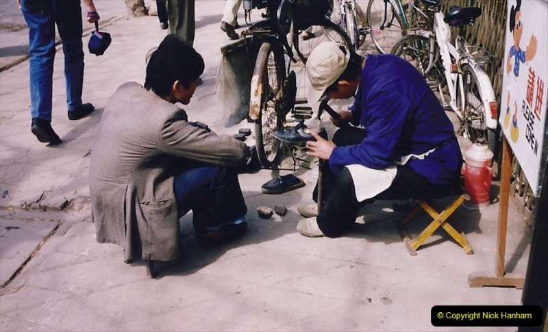 China 1993 April. (111) Beijing. Bicycle Repair Man.111