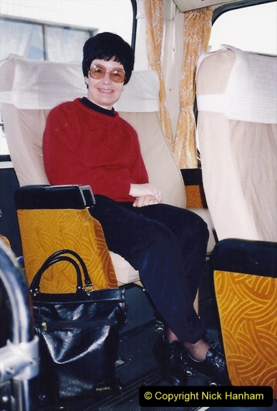 China 1993 April. (53) Our tour coach 'C'053