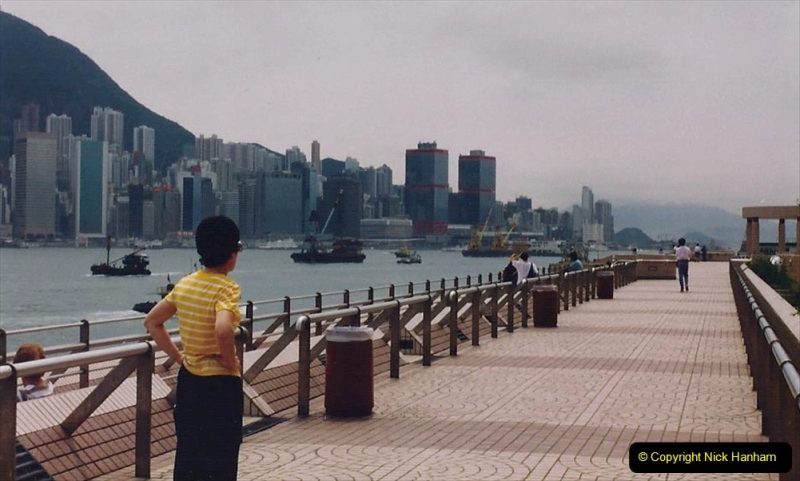China 1993 April China into Hong Kong. (110) A clearer day from Kawloon. 110