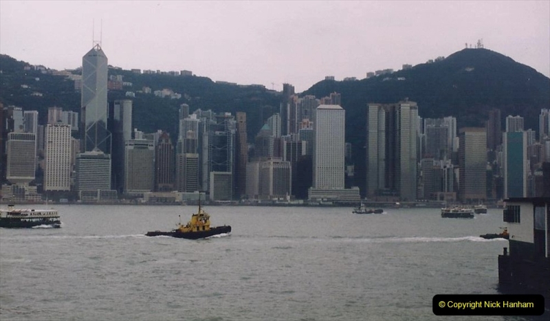 China 1993 April China into Hong Kong. (113) A clearer day from Kawloon. 113