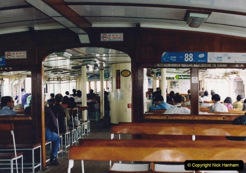 China 1993 April China into Hong Kong. (114) On the Star Ferry. 114