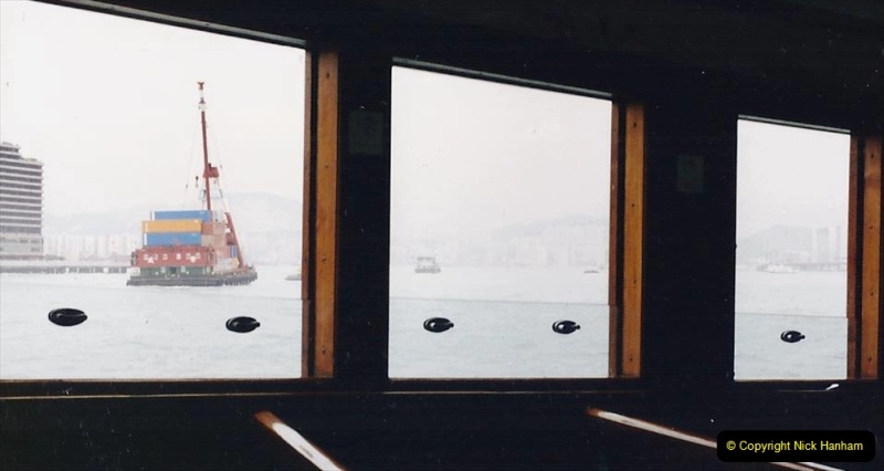 China 1993 April China into Hong Kong. (115) On the Star Ferry. 115