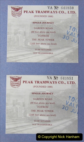 China 1993 April China into Hong Kong. (80) The Peak Railway. 080