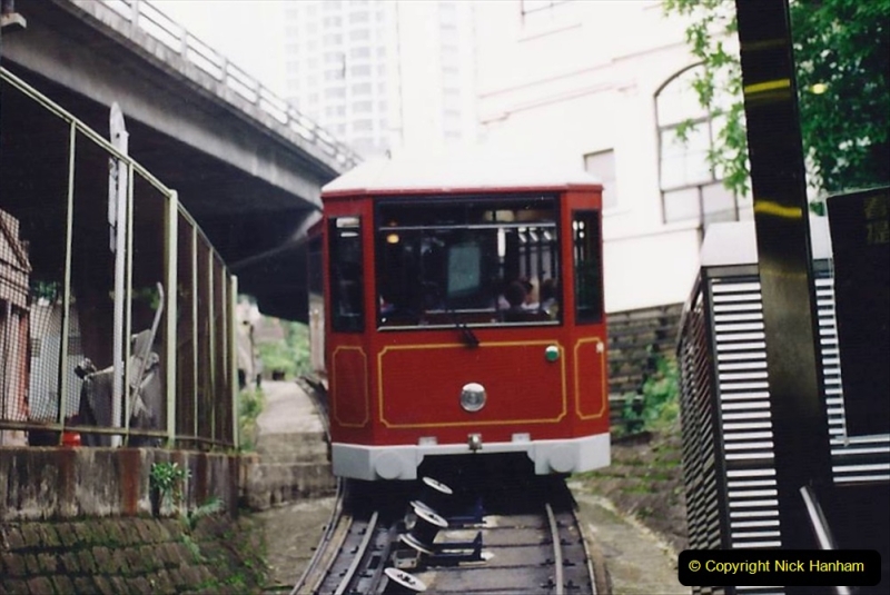 China 1993 April China into Hong Kong. (83) The Peak Railway. 083