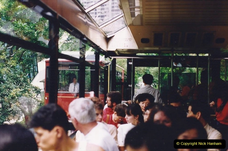 China 1993 April China into Hong Kong. (84) The Peak Railway. 084