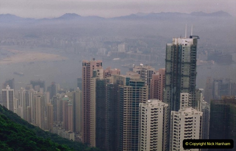 China 1993 April China into Hong Kong. (91) At the top of the Paek and still VERY misty. 091