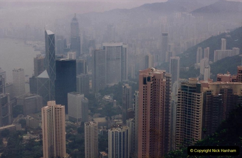 China 1993 April China into Hong Kong. (93) At the top of the Paek and still VERY misty. 093