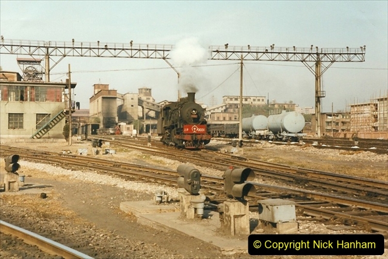China 1999 October Number 4. (195) Tangshan Coal Mine Rail Depot. 195