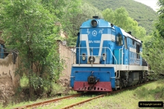 China & UK. (18) DF5 on colliery branch in countryside near Lanzhou. 018