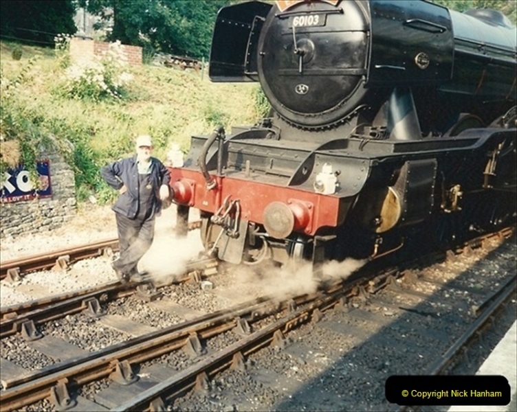 1994-07-18 to 22 Your Host spends a week driving Flying Scotsman.  (8) 029