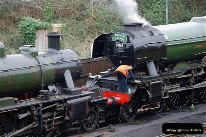 2019-03-22 Flying Scotsman at Swanage. (5) 178