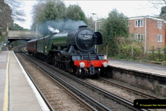 2019-03-19 Flying Scotsman at Parkstone, Poole, Dorset on route to the SR. (4) 045