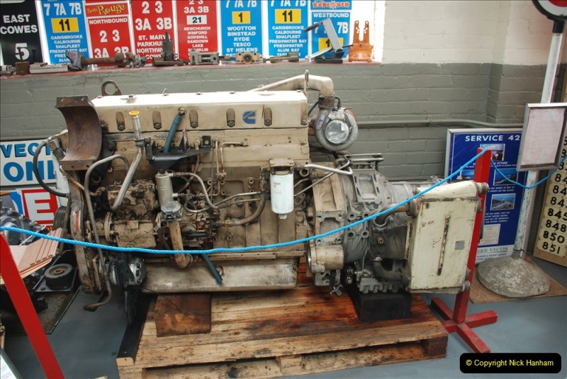 2019-06-02 MBF Meeting on the IOW. (161) The IOW Ryde Bus Museum bus engines display. 162