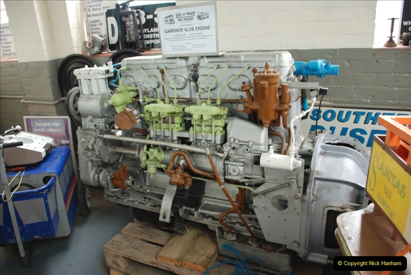 2019-06-02 MBF Meeting on the IOW. (162) The IOW Ryde Bus Museum bus engines display. 163