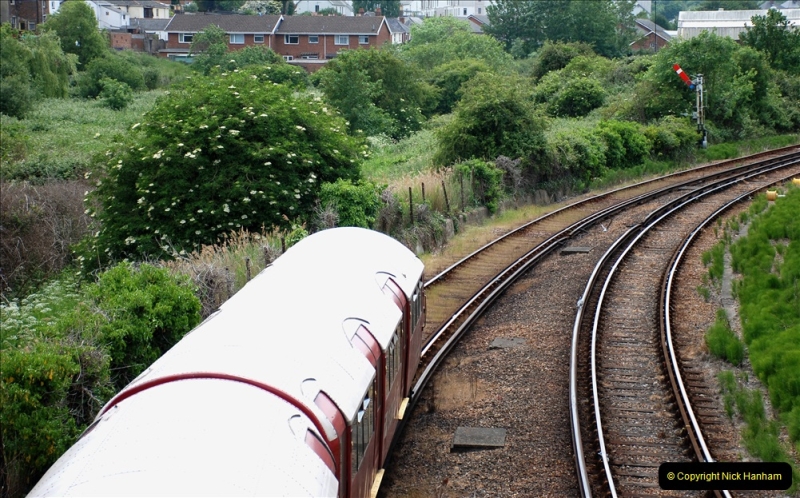 2019-06-02 MBF Meeting on the IOW. (63) Island line trains pass the Museum. 064