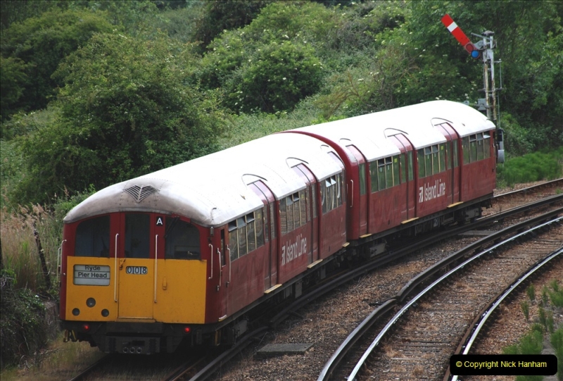 2019-06-02 MBF Meeting on the IOW. (64) Island line trains pass the Museum. 065