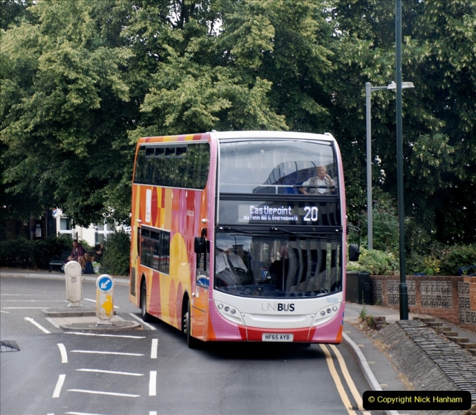 2019-07-18 More Yellow Buses Number 2 (105) Bournemouth Square 1230 to 1330 and journey home. 105