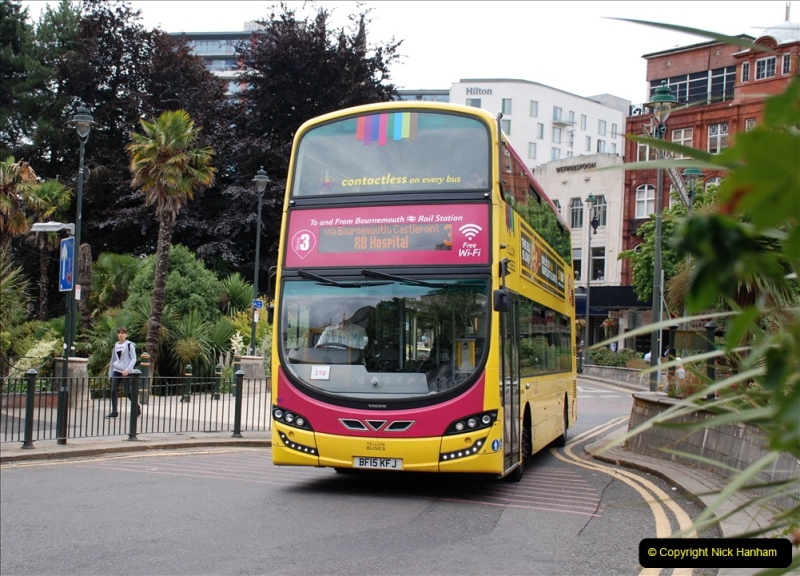 2019-07-18 More Yellow Buses Number 2 (27) Bournemouth Square 1230 to 1330 and journey home. 027