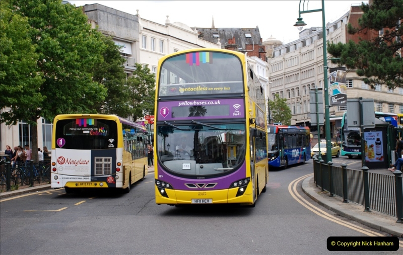 2019-07-18 More Yellow Buses Number 2 (51) Bournemouth Square 1230 to 1330 and journey home. 051