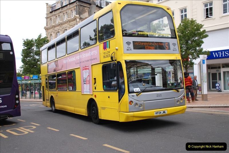 2019-07-18 More Yellow Buses Number 2 (56) Bournemouth Square 1230 to 1330 and journey home. 056