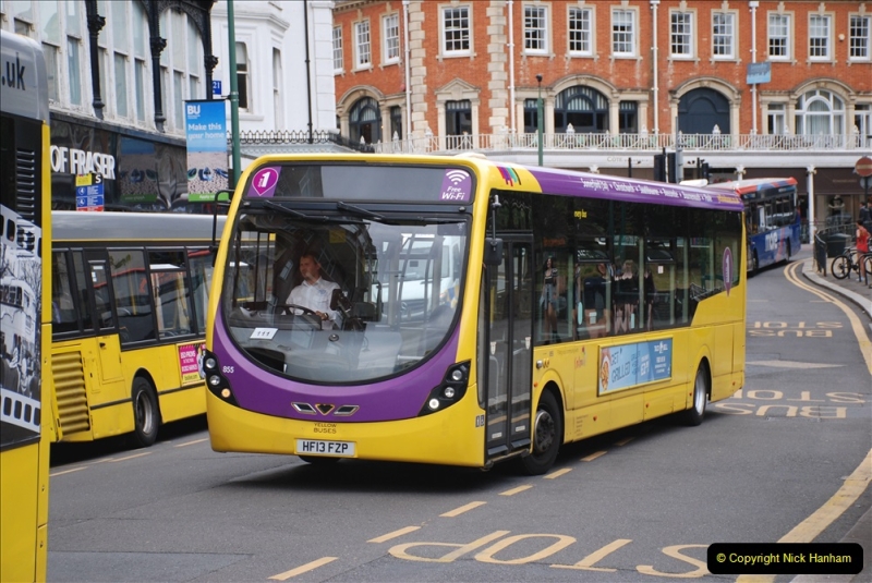 2019-07-18 More Yellow Buses Number 2 (74) Bournemouth Square 1230 to 1330 and journey home. 074