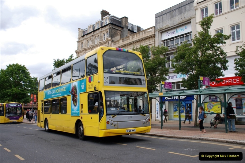 2019-07-18 More Yellow Buses Number 2 (99) Bournemouth Square 1230 to 1330 and journey home. 099