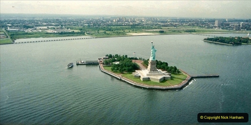 2019-11-10 New York. (141) On the way to Liberty Island. A helicopter view of Liberty Island taken in 1990 when your Host and Wife visited NY. 141