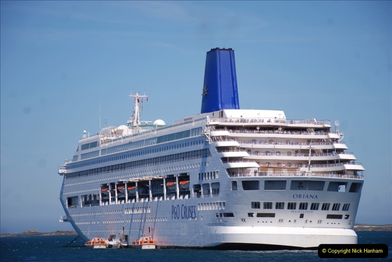2019 June 28 to 05 July P&O MV Oriana France, Spain and Guernsey. (208) Guernsey CI. Tender back to our ship. 208