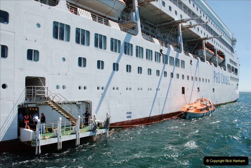 2019 June 28 to 05 July P&O MV Oriana France, Spain and Guernsey. (216) Guernsey CI. Tender back to our ship. 216