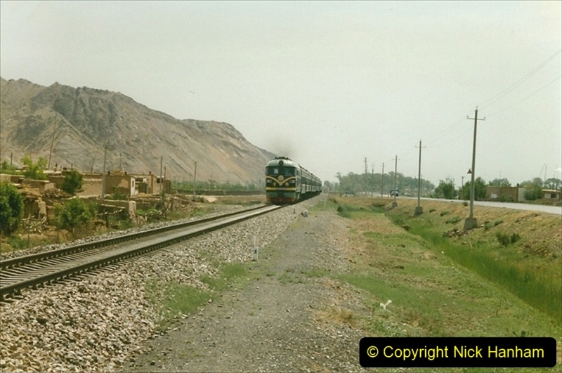 Pakistan and China 1996 June. (131) Linesiding on the way to Baotou and local village. 130
