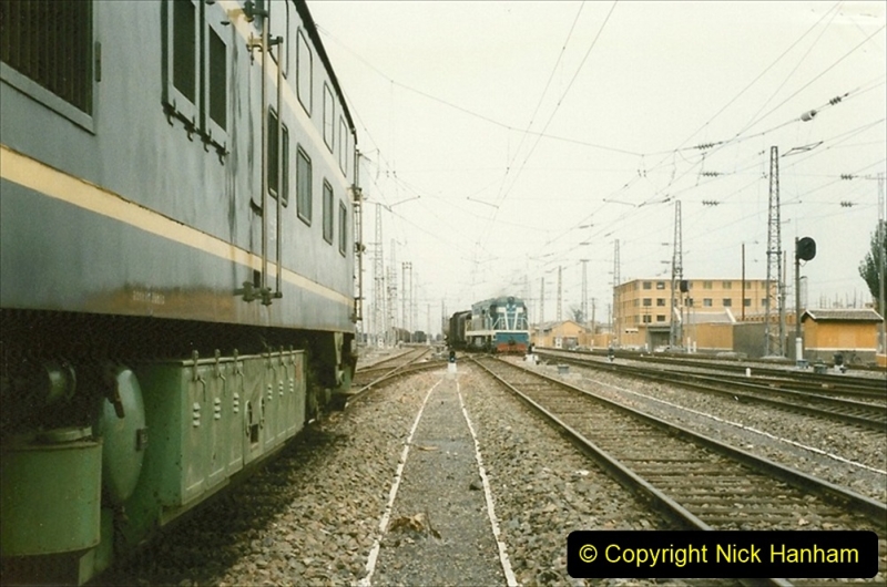 Pakistan and China 1996 June. (35) Zhongwei China Rail Depot. 035