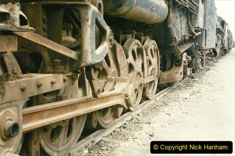 Pakistan and China 1996 June. (41) Zhongwei China Rail Depot. No more steam on the big hill. 041