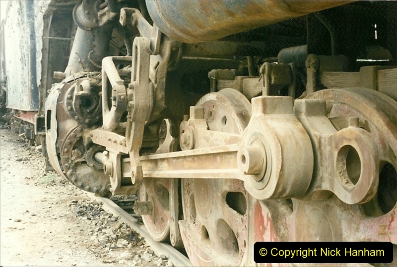 Pakistan and China 1996 June. (45) Zhongwei China Rail Depot. No more steam on the big hill. 045