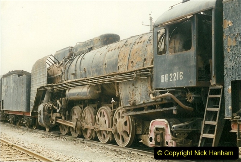 Pakistan and China 1996 June. (46) Zhongwei China Rail Depot. No more steam on the big hill. 046